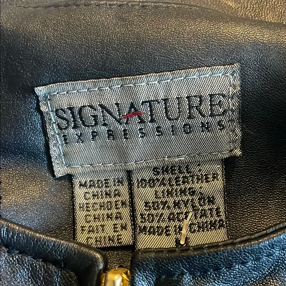 Sleek Black Leather Vest NWOT - Picture 2 of 6